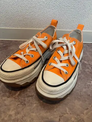 CONVERSE 로우컷 스니커즈 통굽 오렌지