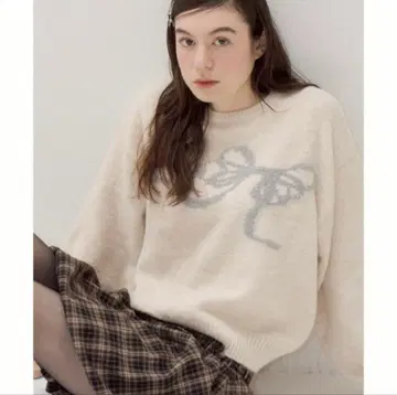 muguet lame ribbon knit