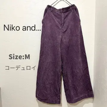 [니코앤드] niko and(M) 퍼플 코듀로이 와이드 팬츠