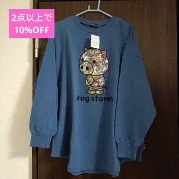 새상품/드럭 스토어즈/튜닉/트레이닝복/자수 돼지/F