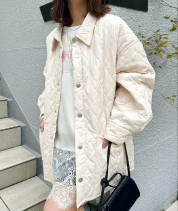 mystic 카라 부착 퀼팅 자켓 사이즈 1