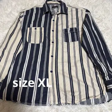 SUGAR CANE 스트라이프 긴팔 셔츠 XL 사이즈