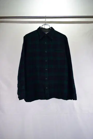 구제 의류 PENDLETON 울 체크 셔츠 USA제 70s 80s