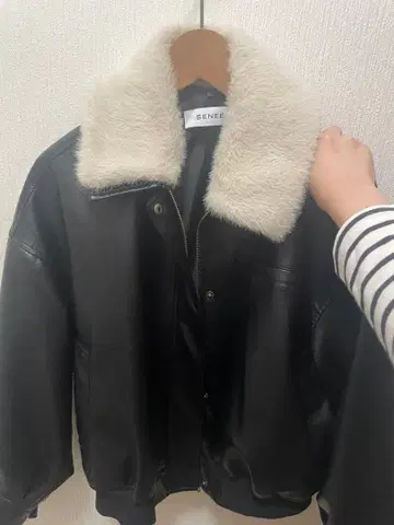 SENEE 블랙 봄버 자켓