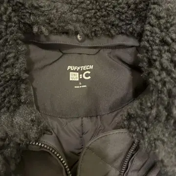 [컨디션 최상] 유니클로C 퍼프 테크 자켓 블랙 L 사이즈