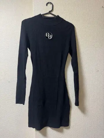 제이다 블랙 리브 타이트 미니 원피스