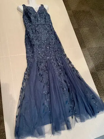 ever pretty 이브닝/파티/무대 촬영 블루 계열 + 스팬 자수 롱