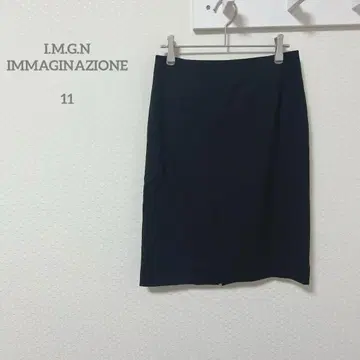 이매지네이션 I.M.G.N 울 캐주얼 무릎 기장 타이트 스커트