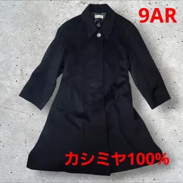 [ 새상품급 ] 캐시미어 100% 블랙 롱 코트 사이즈 9AR