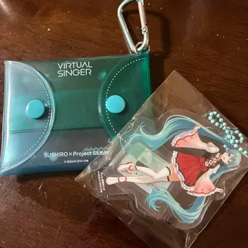 하츠네 미쿠 프로세카 스시로 콜라보 멀티 파우치 아크릴 참