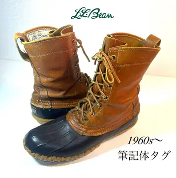 필기체 택 L.L.Bean 빈 부츠 60년대 후기 빈티지 USA 제조