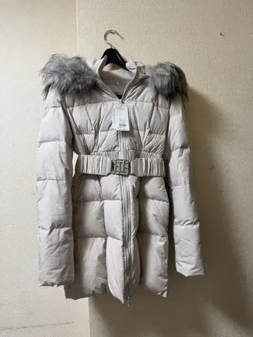 제이 퍼 달린 라이트 그레이 롱 다운 자켓