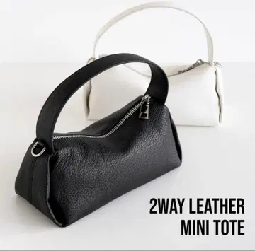 2WAY 미니 숄더백 가죽 천연 가죽 여성용 y[9709]