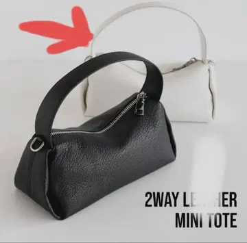 2WAY 미니 숄더백 가죽 천연 가죽 여성용 y[9709]