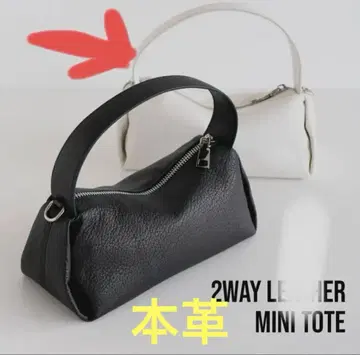 2WAY 미니 숄더백 가죽 천연 가죽 여성용 y[9709]