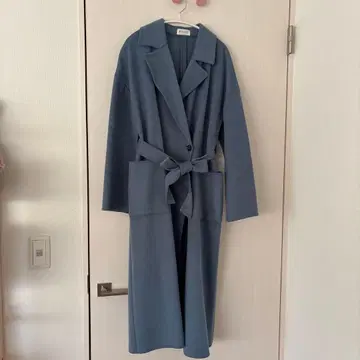 PLST 롱 코트 벨트 포함