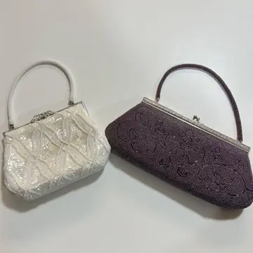 앤티크 비즈 백 2개 세트 기모노스키구라부 337