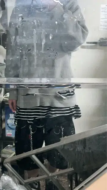 GU 데미지 가공 후디 후드티