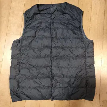 무인양품 경량 포켓터블 다운 베스트 그레이 XL