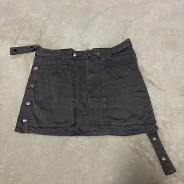 [ 정품 ] D&G 그레이 버튼 미니 스커트