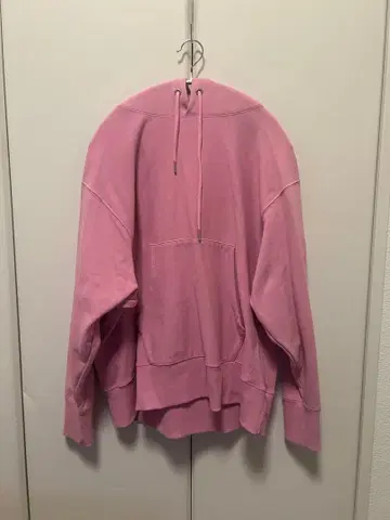 핑크 후드 부착 후드티