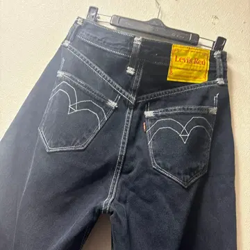 리바이스 RED 하이 루즈 테이퍼 여성용 데님 블랙 팬츠