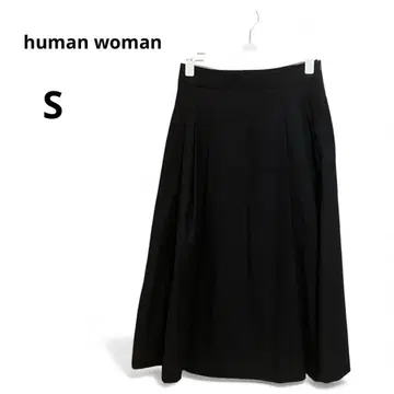 휴먼 우먼 울 소니 턱 스커트 종아리 기장 S