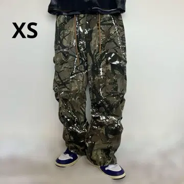 카고 팬츠 XS 리얼 트리 카모 프린트 새상품급