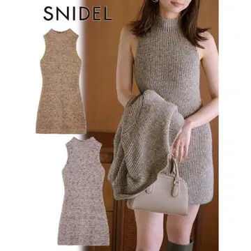 snidel 미니 니트 원피스 니트 자켓
