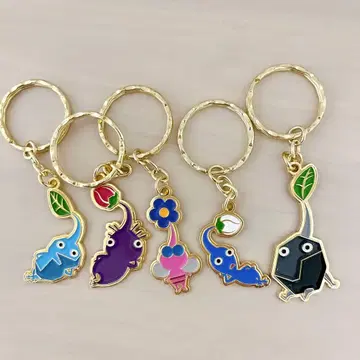 피크민 제일복권 F상 피크민 참 메탈 참 5점 세트