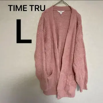 가격 인하 환영 TIME TRU 핑크 니트 가디건 [ L ] 택 포함
