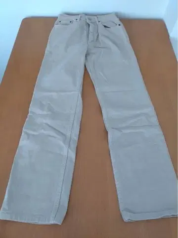 베이지 스트레이트 데님 5 포켓