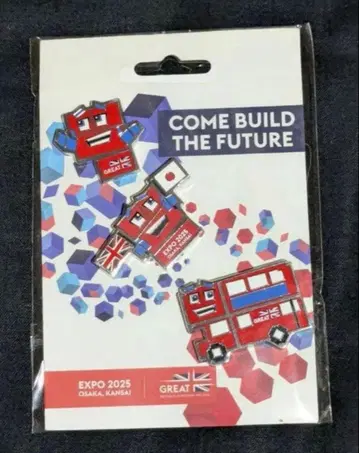 오사카 간사이 만박 영국관 핀 배지 3개 세트