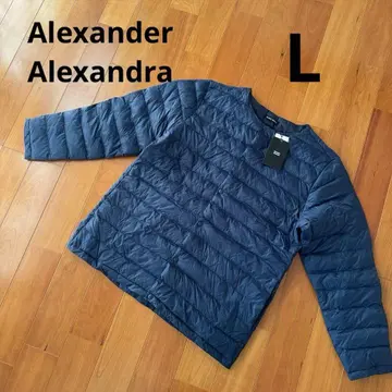 AlexanderAlexandra 다운 가디건 L 네이비 페더