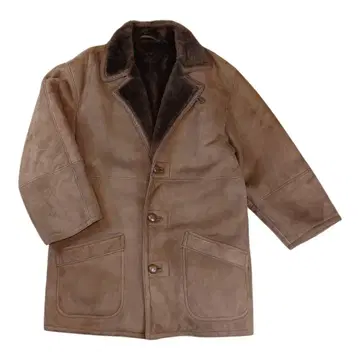 브라운 스웨이드 코트 보아 안감 L 사이즈