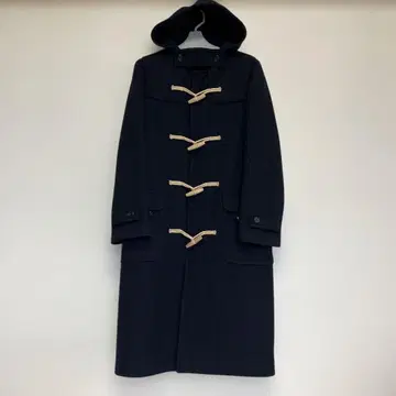 여성용 후드 부착 울 더플 코트 네이비 M 사이즈 noue-rue