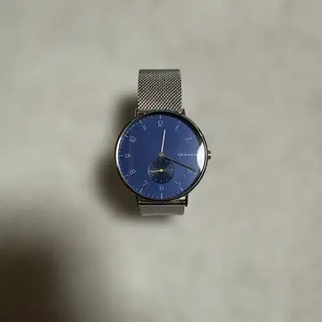 SKAGEN 네이비 아날로그 시계