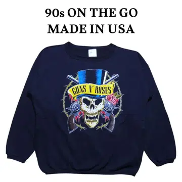 90s USA제 건즈 앤 로지즈 스컬 프린트 맨투맨