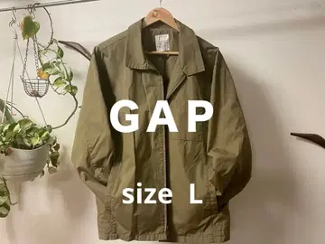 GAP 밀리터리 자켓 폴리코튼 카키 L 코요테