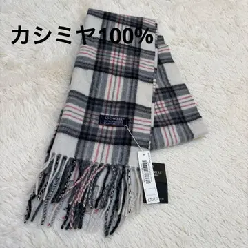 [ 새상품 ] LOCHMERE 캐시미어 100% 체크 무늬 머플러