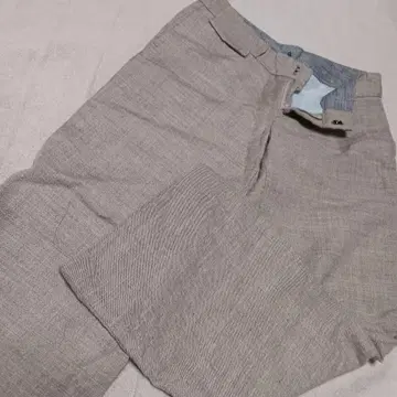 45R 베이지 코튼 혼방 캐주얼 팬츠