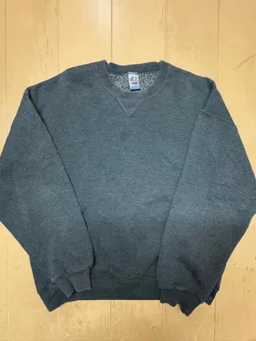 90s RUSSELL 무지 맨투맨 XL 차콜 러셀 애슬레틱