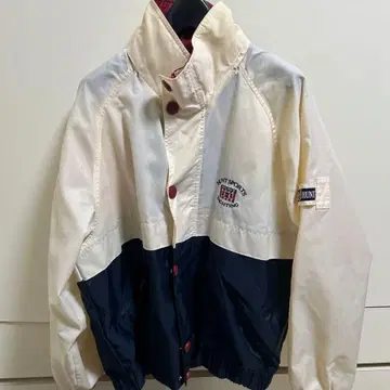 HUNT 나일론 자켓 화이트/네이비