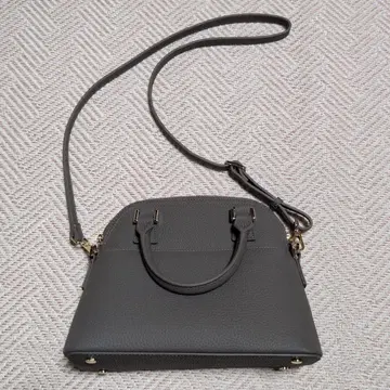 그레이 가죽 숄더백