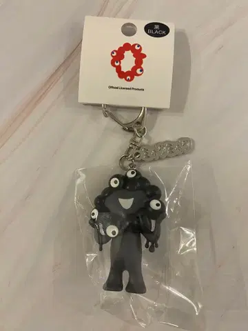 블랙 미야쿠미야쿠 PVC 입체 마스코트 키링 플레이트 포함