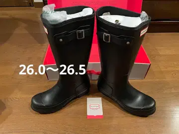 HUNTER 블랙 롱 부츠 M 17 / 8 UK