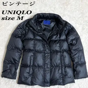 [올드 UNIQLO] 프리미엄 다운 보라색 택 포함 M 사이즈 블랙