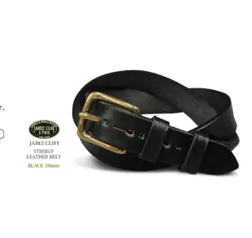 Jabez Cliff 스테아업 가죽 벨트 블랙 30inch