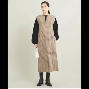 뷰티&유스 키넥 프론트 슬릿 오버롤 스커트