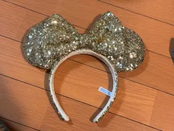 도쿄 디즈니 리조트 골드 스팽글 머리띠